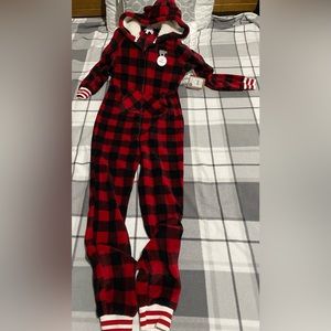 Child’s Canadiana plaid winter onesie